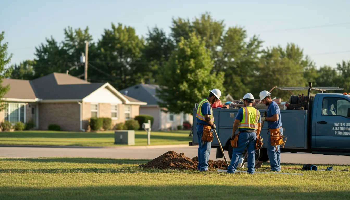 Residential water line and bathroom plumbing service in Henriette, MN
